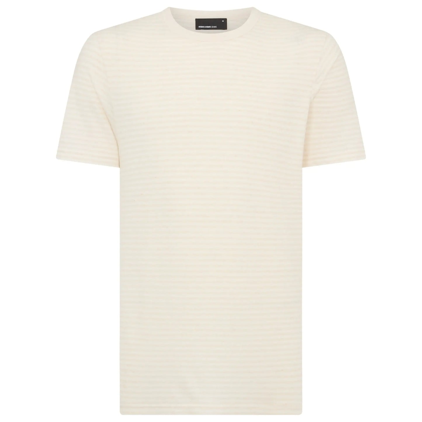 Buy Remus Uomo Crew Neck Stripe T-Shirt - Cream | T-Shirtss at Woven Durham