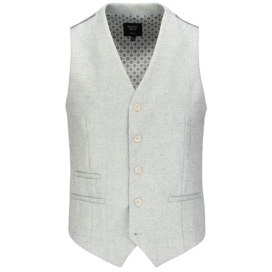 Buy Fratelli Damiano Textured Waistcoat - Sage | Suit Waistcoatss at Woven Durham