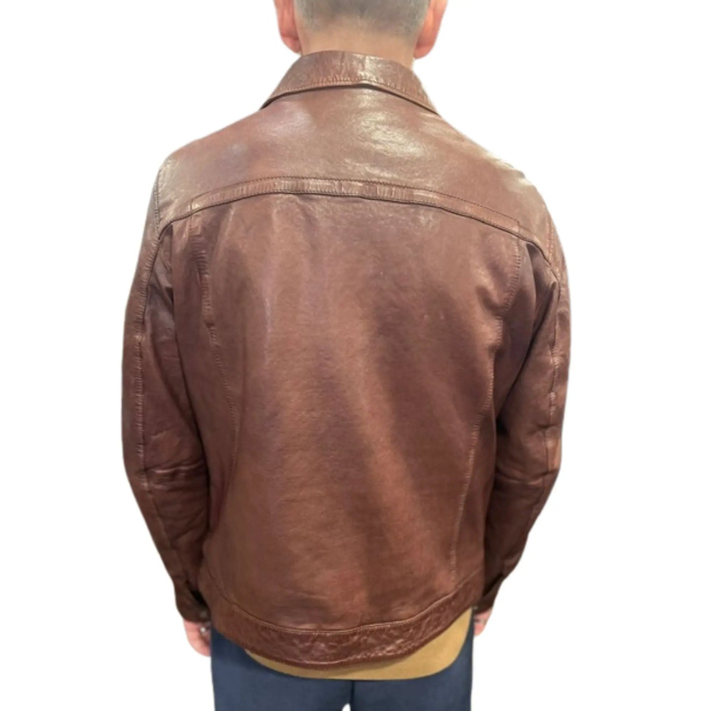 Buy Gabicci Vintage Dean Western Leather Jacket - Brown | Leather Jackets at Woven Durham