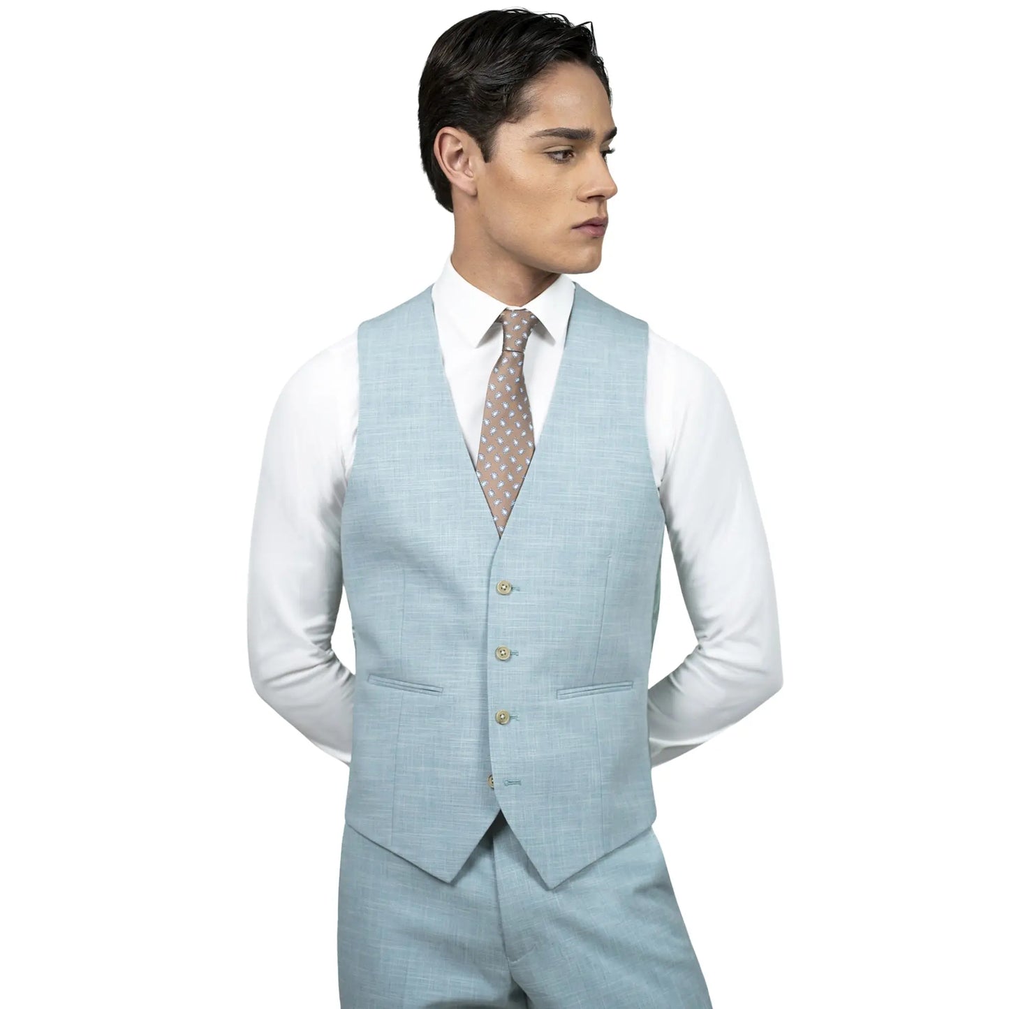 Buy Torre Easy Care Suit Waistcoat - Light Green | Suit Waistcoats at Woven Durham