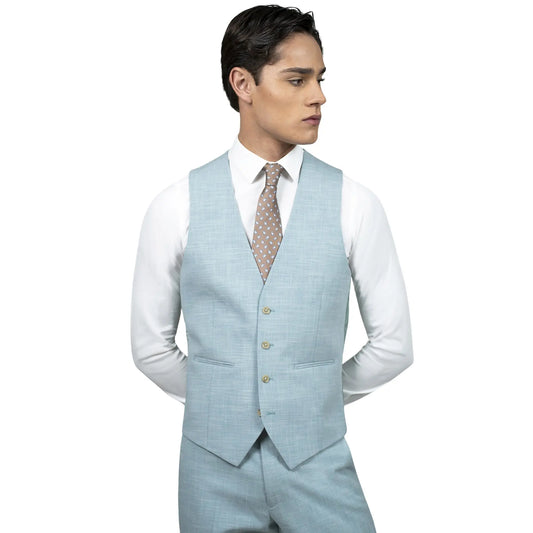 Buy Torre Easy Care Suit Waistcoat - Light Green | Suit Waistcoats at Woven Durham