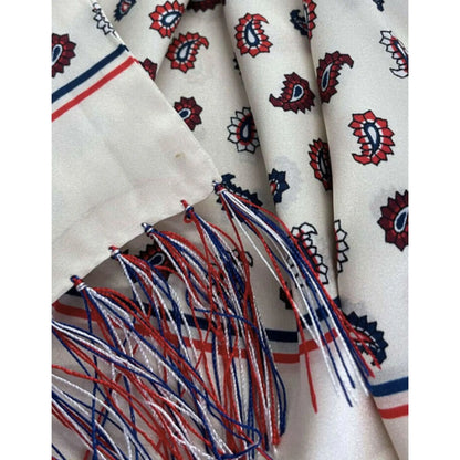 Buy Tootal Ecru Paisley Silk Scarf | Aviator Scarvess at Woven Durham
