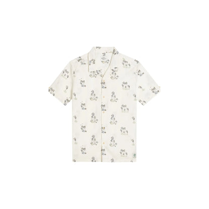 Buy Ben Sherman Festival Camping Print Short Sleeve Shirt - Snow White | Short-Sleeved Shirtss at Woven Durham