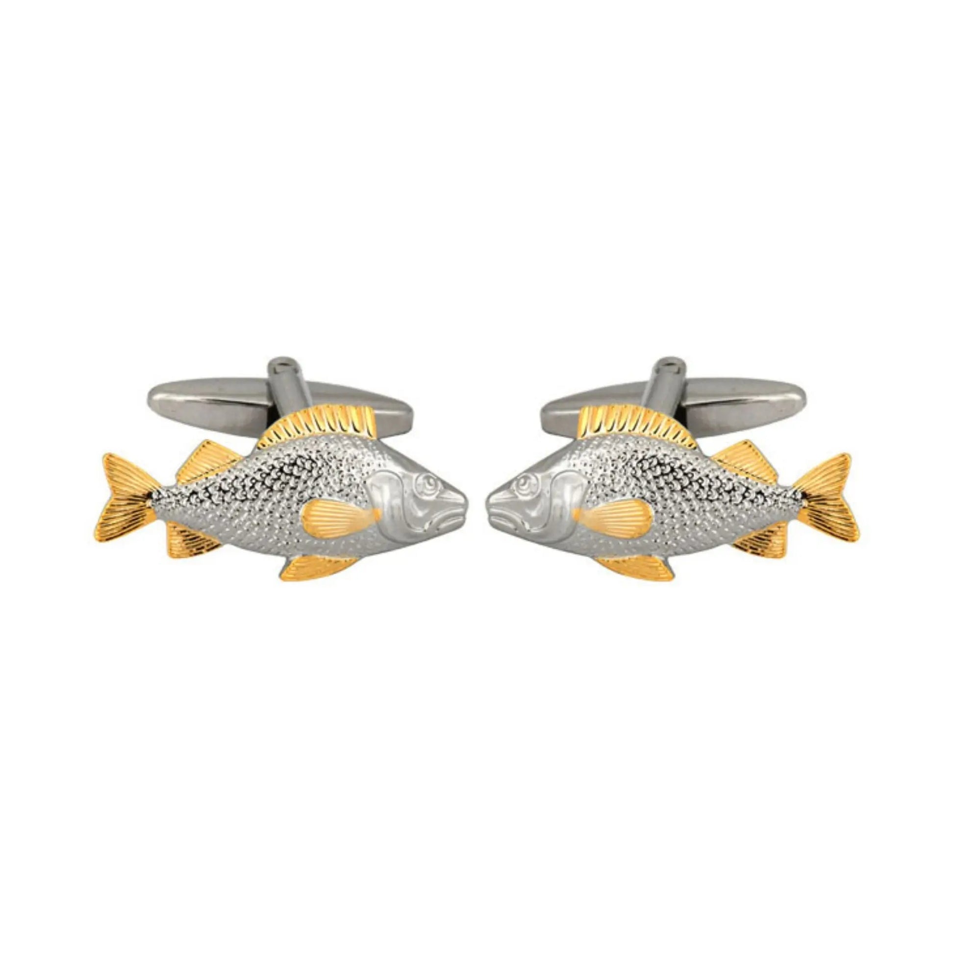 Buy Dalaco Fish 2-Tone Rhodium and Gold Plated Cufflinks | Cufflinkss at Woven Durham