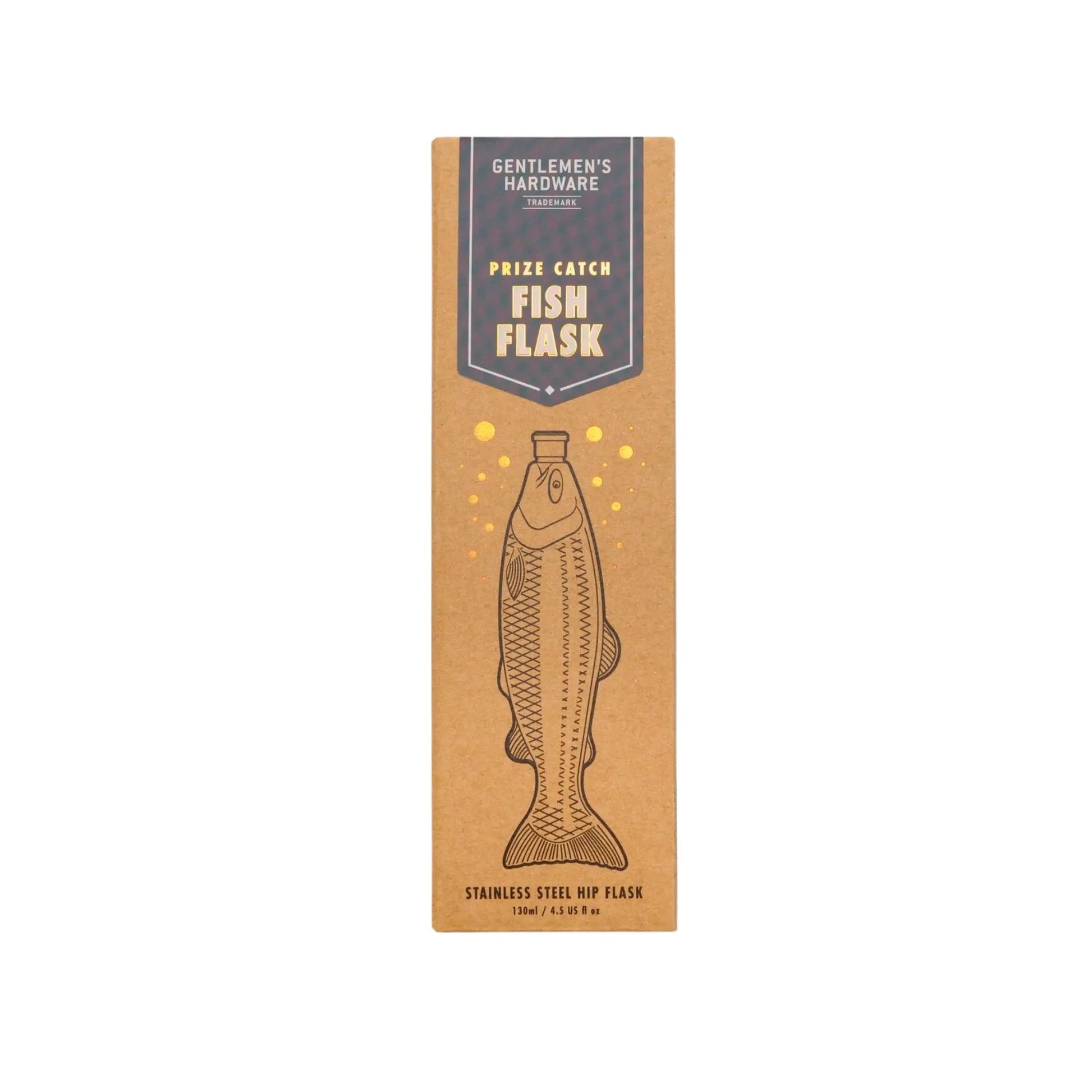 Buy Gentlemen's Hardware Fish Flask - Silver | Hip Flaskss at Woven Durham