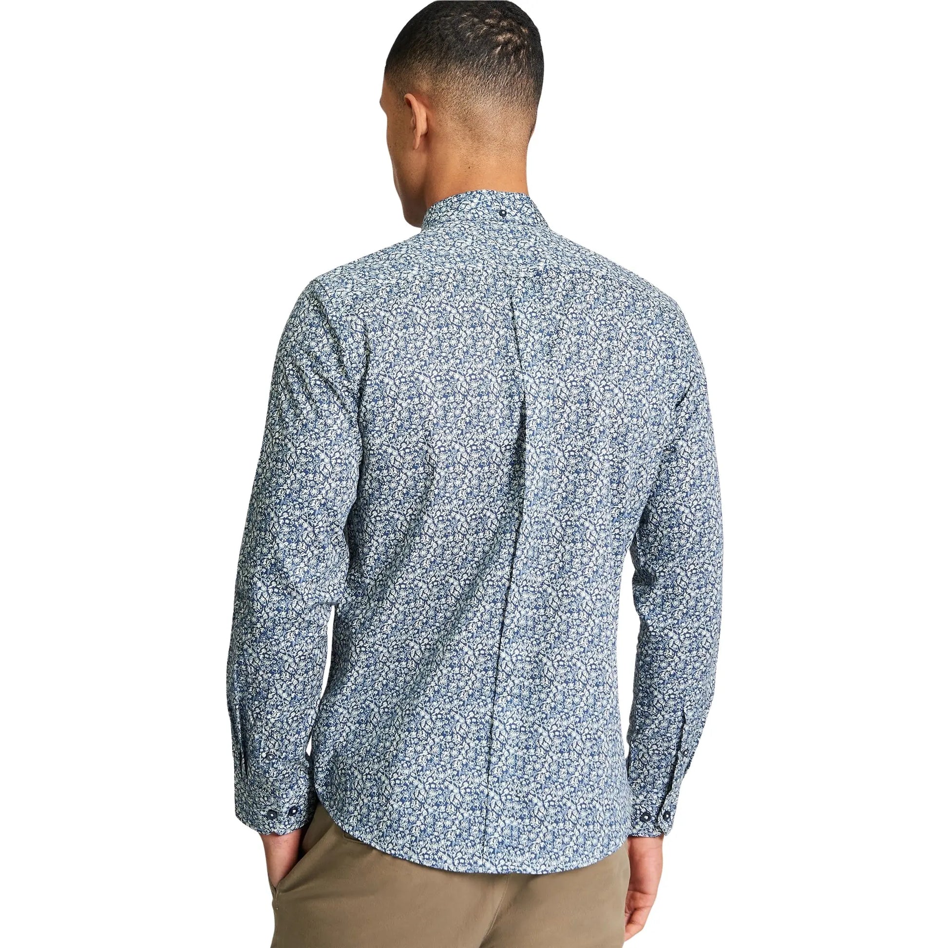 Buy Ben Sherman Floral Print Shirt - Indigo | Long-Sleeved Shirtss at Woven Durham