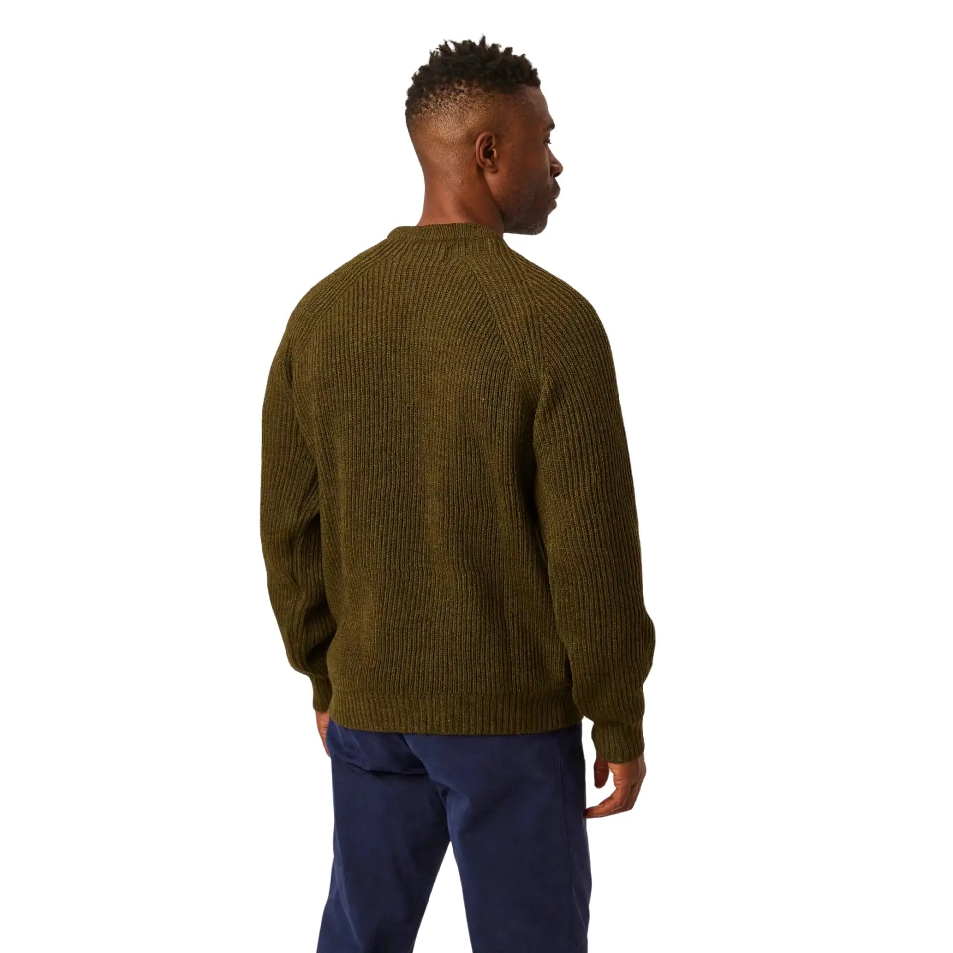 Buy Peregrine Ford Olive Crew-Neck Jumper | Crew-Neck Jumperss at Woven Durham