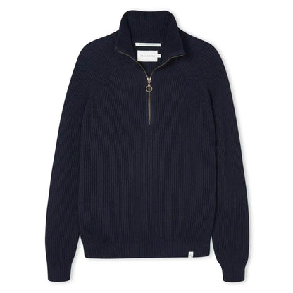 Buy Peregrine Ford Quarter Zip Navy Jumper | Zip-Up Jumperss at Woven Durham