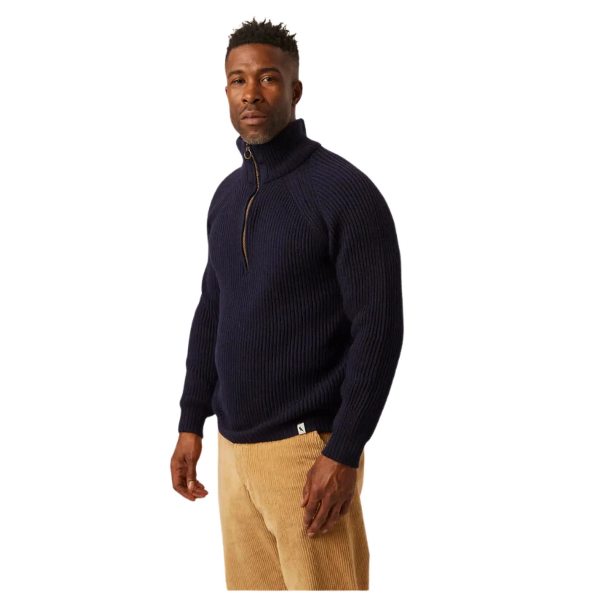 Buy Peregrine Ford Quarter Zip Navy Jumper | Zip-Up Jumperss at Woven Durham