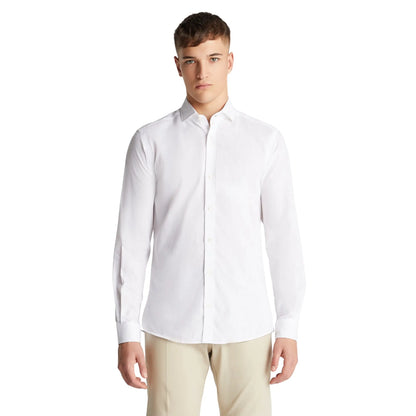 Buy Remus Uomo Frank Linen Long Sleeve Shirt - White | Long-Sleeved Shirtss at Woven Durham