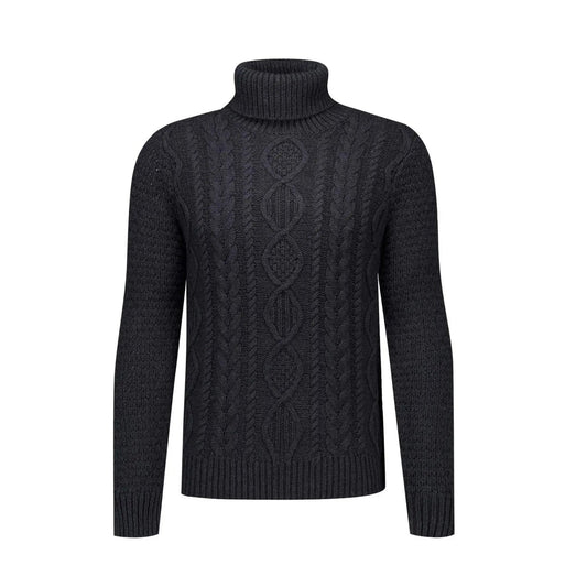 Buy Merc London Galaxy Jumper - Marl Charcoal | Roll-Neck Jumperss at Woven Durham