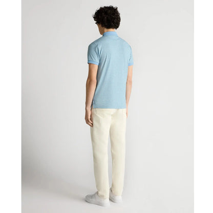 Buy Remus Uomo Contrast Collar Knitted Polo - Sky Blue | Short-Sleeved Polo Shirtss at Woven Durham