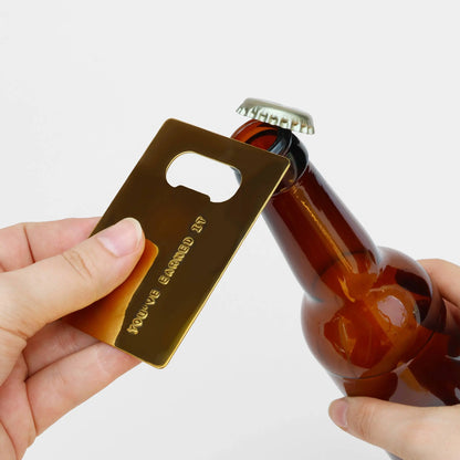 Buy SUCK UK Gold Card - Credit card bottle opener | Bottle Openerss at Woven Durham