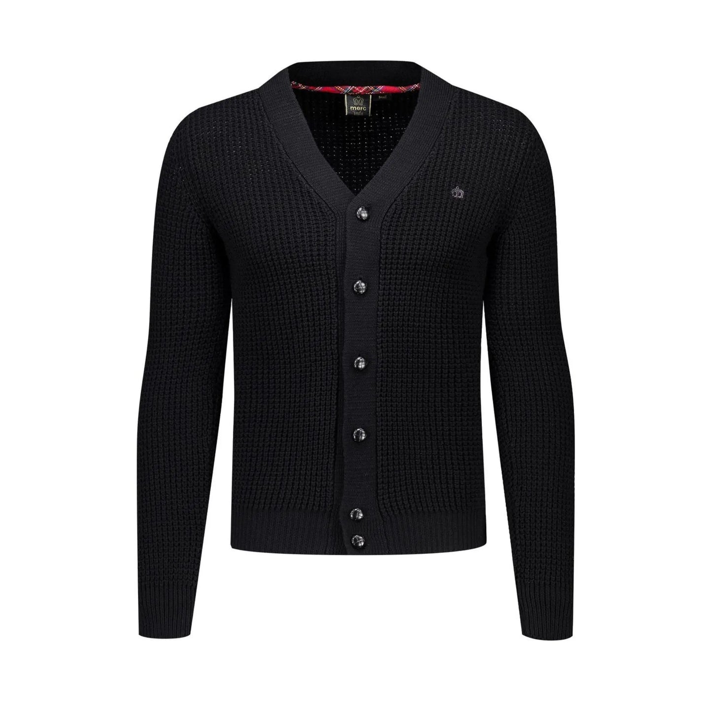 Buy Merc London Grayson Chunky Knit Cardigan - Black | Cardiganss at Woven Durham
