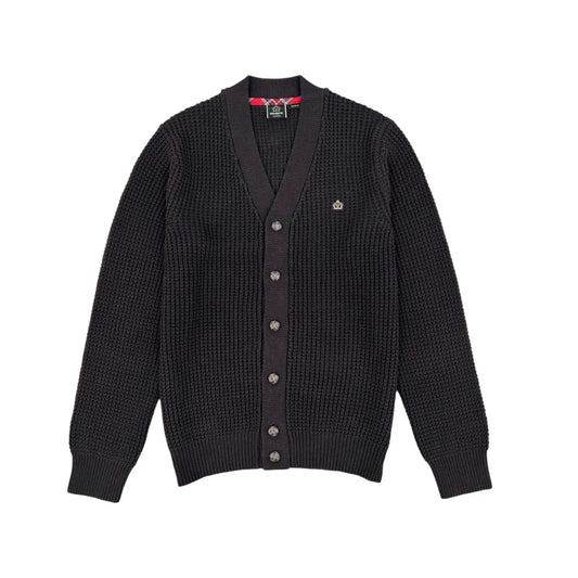 Buy Merc London Grayson Chunky Knit Cardigan - Dark Brown | Cardiganss at Woven Durham