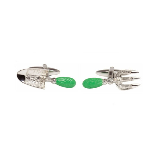 Buy Dalaco Green Gardeners Fork & Trowel Cufflinks | Cufflinkss at Woven Durham