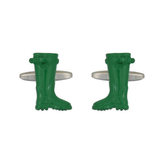 Buy Dalaco Green Wellington Boots Cufflinks | Cufflinkss at Woven Durham