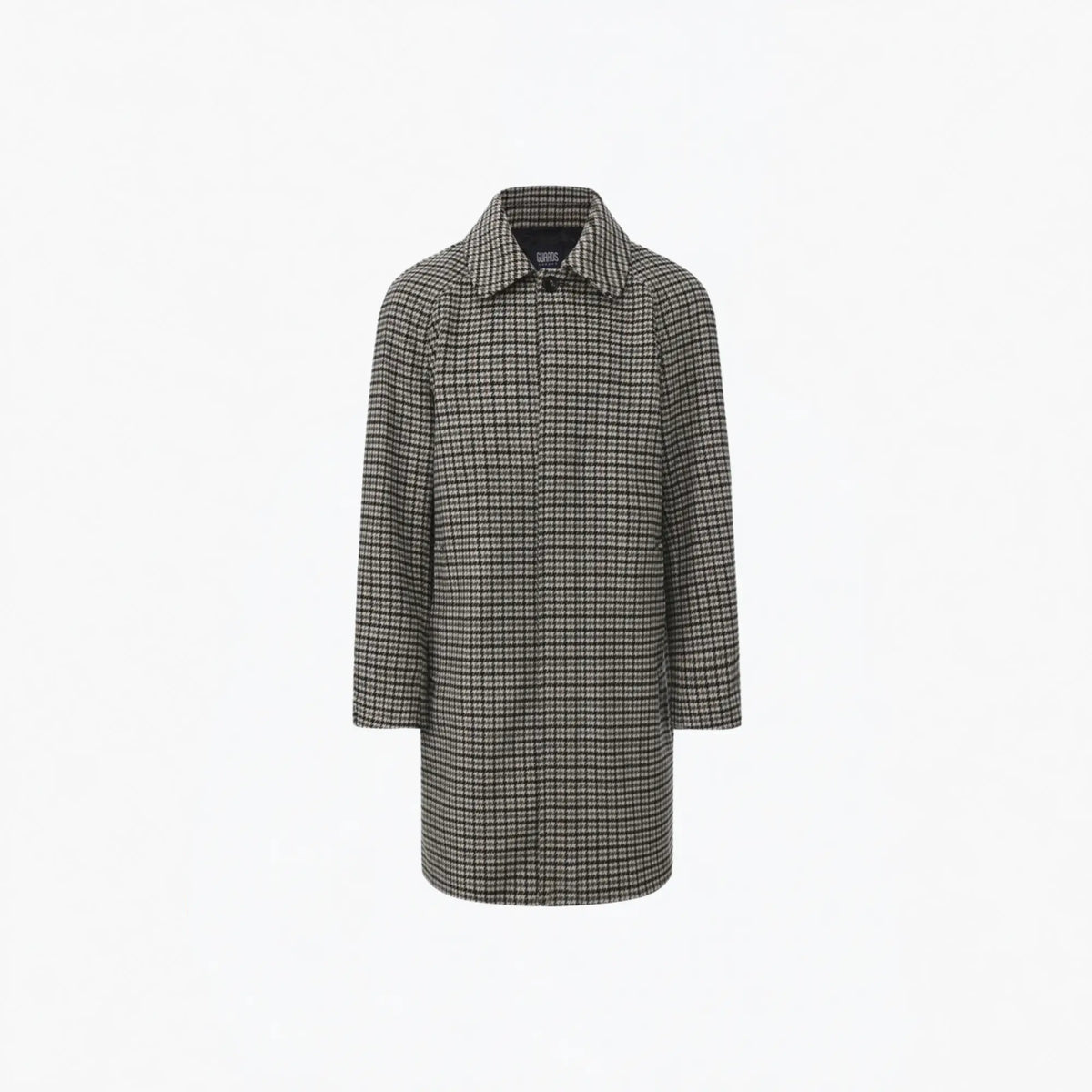 Buy Guards London Grey Houndstooth Walter Overcoat | Mac's & Trench Coatss at Woven Durham