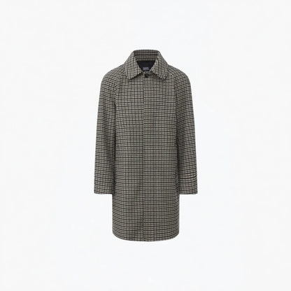 Buy Guards London Grey Houndstooth Walter Overcoat | Mac's & Trench Coatss at Woven Durham