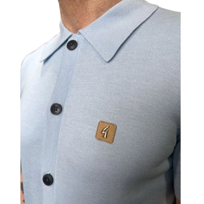 Buy Gabicci Vintage Guinness Button Thru Polo - Azure | Short-Sleeved Polo Shirtss at Woven Durham