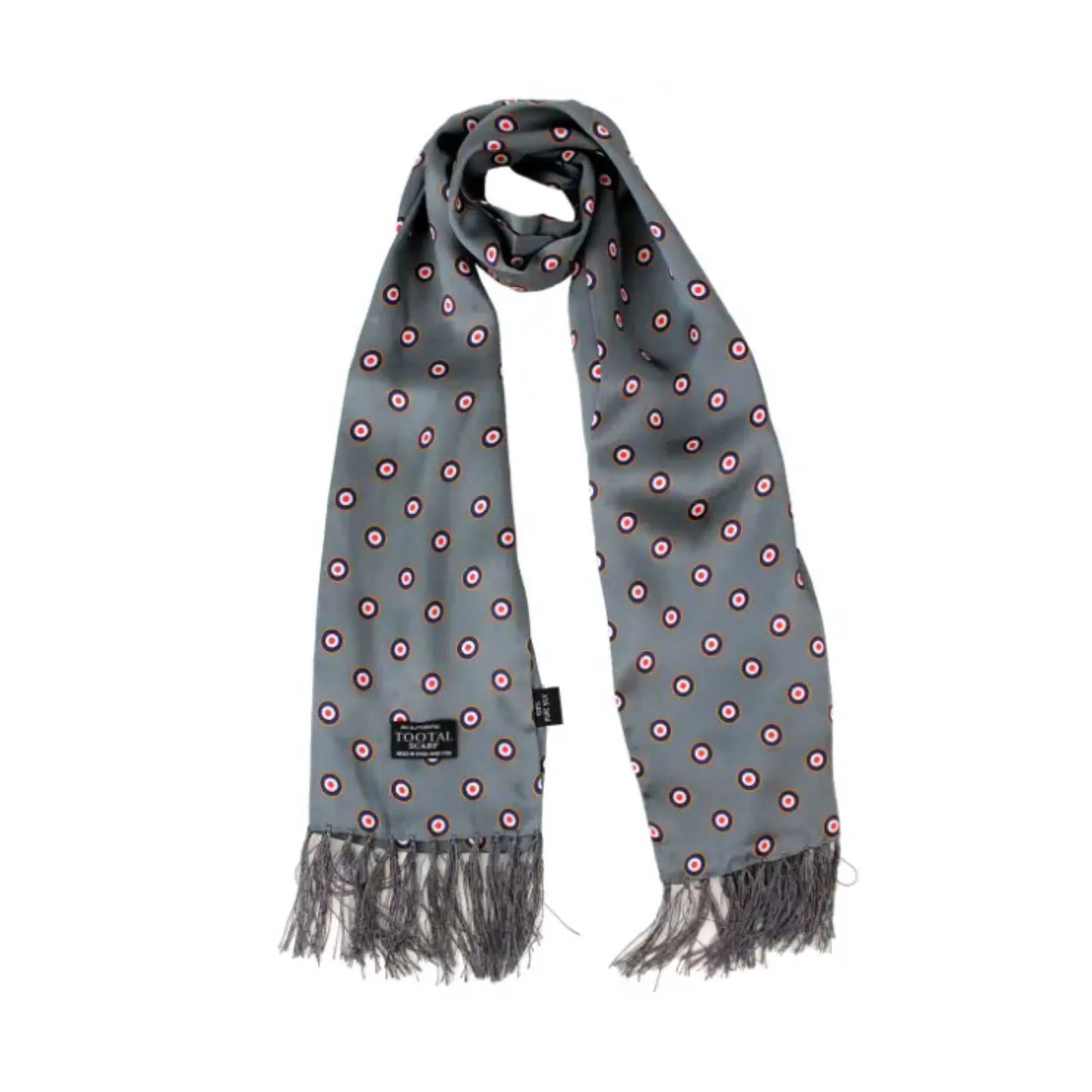 Buy Tootal Gunmetal Target Silk Scarf | Aviator Scarvess at Woven Durham