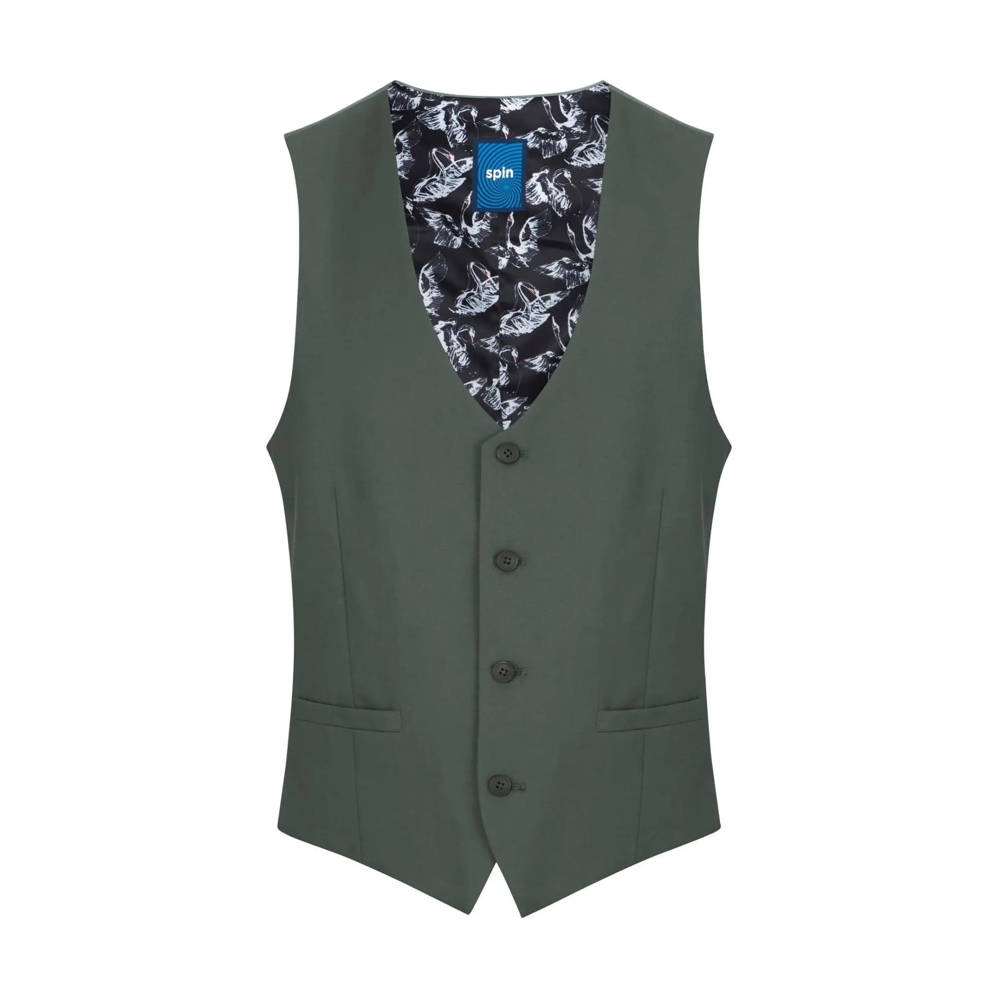 Spin Cruz Green Slim Fit Suit Waistcoat | Woven Durham – Woven Retail