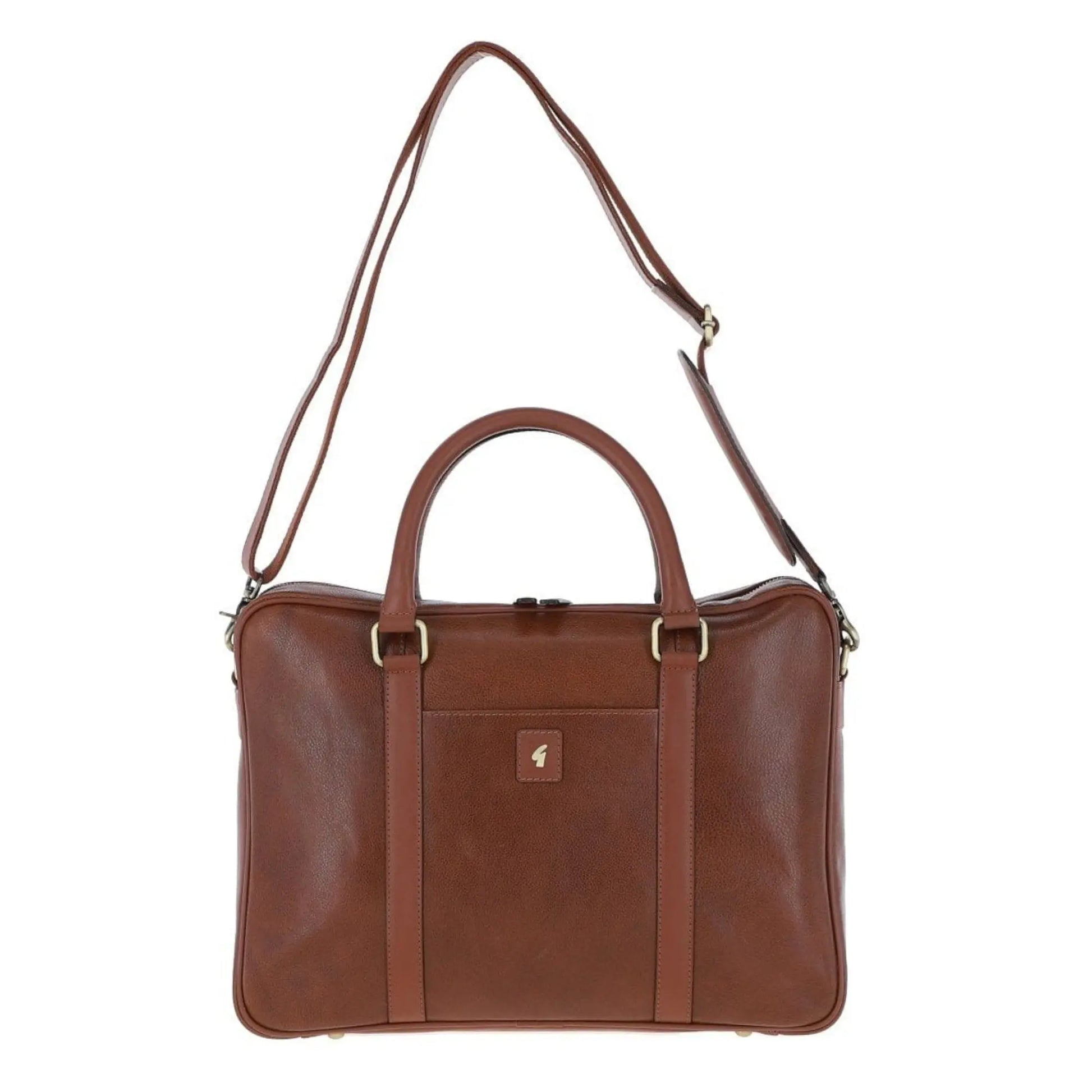 Buy Gabicci Vintage Joe Leather Briefcase - Brown | Wash Bags at Woven Durham