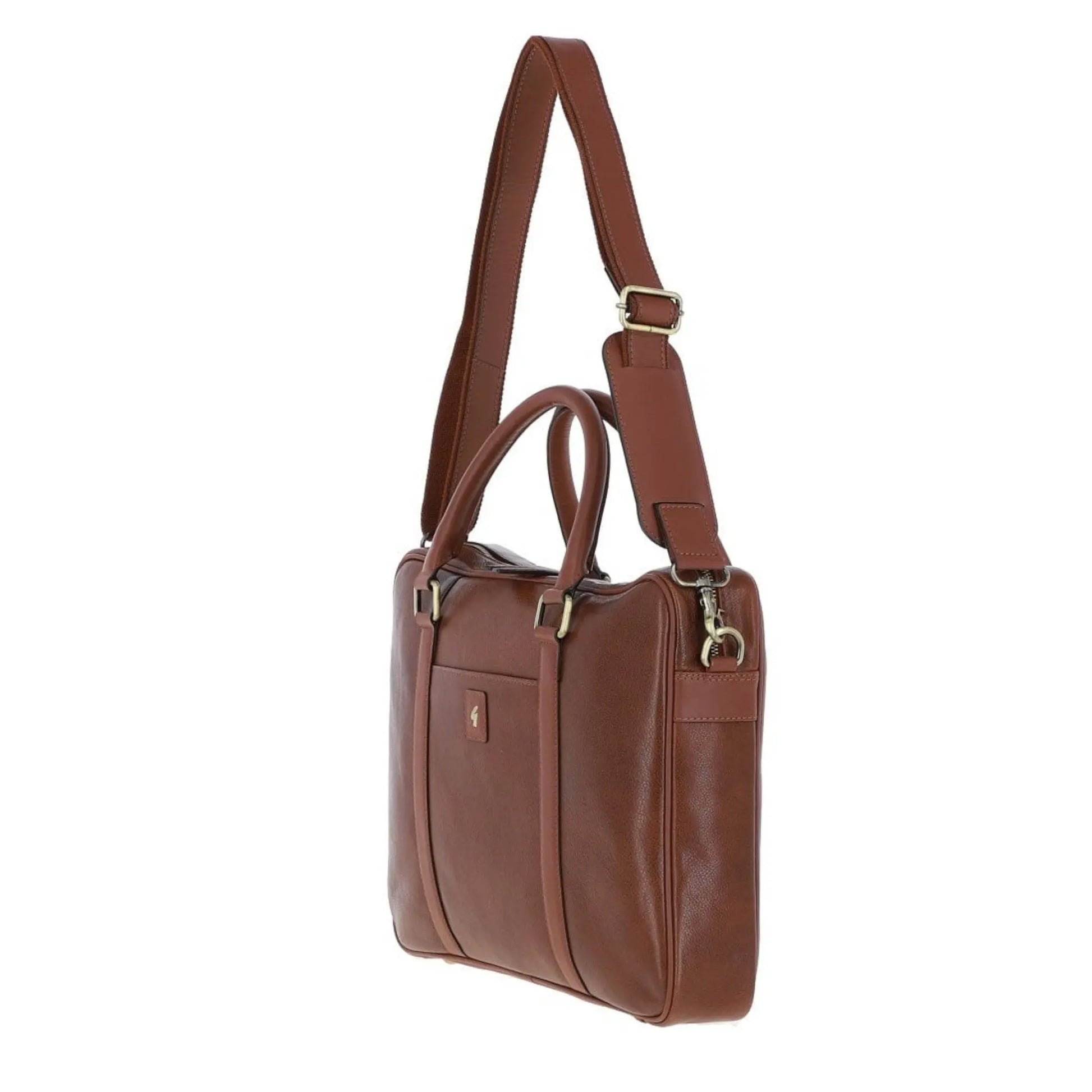 Buy Gabicci Vintage Joe Leather Briefcase - Brown | Wash Bags at Woven Durham