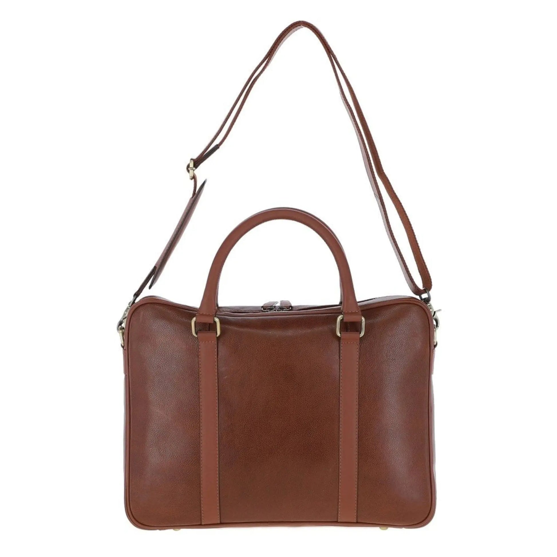 Buy Gabicci Vintage Joe Leather Briefcase - Brown | Wash Bags at Woven Durham