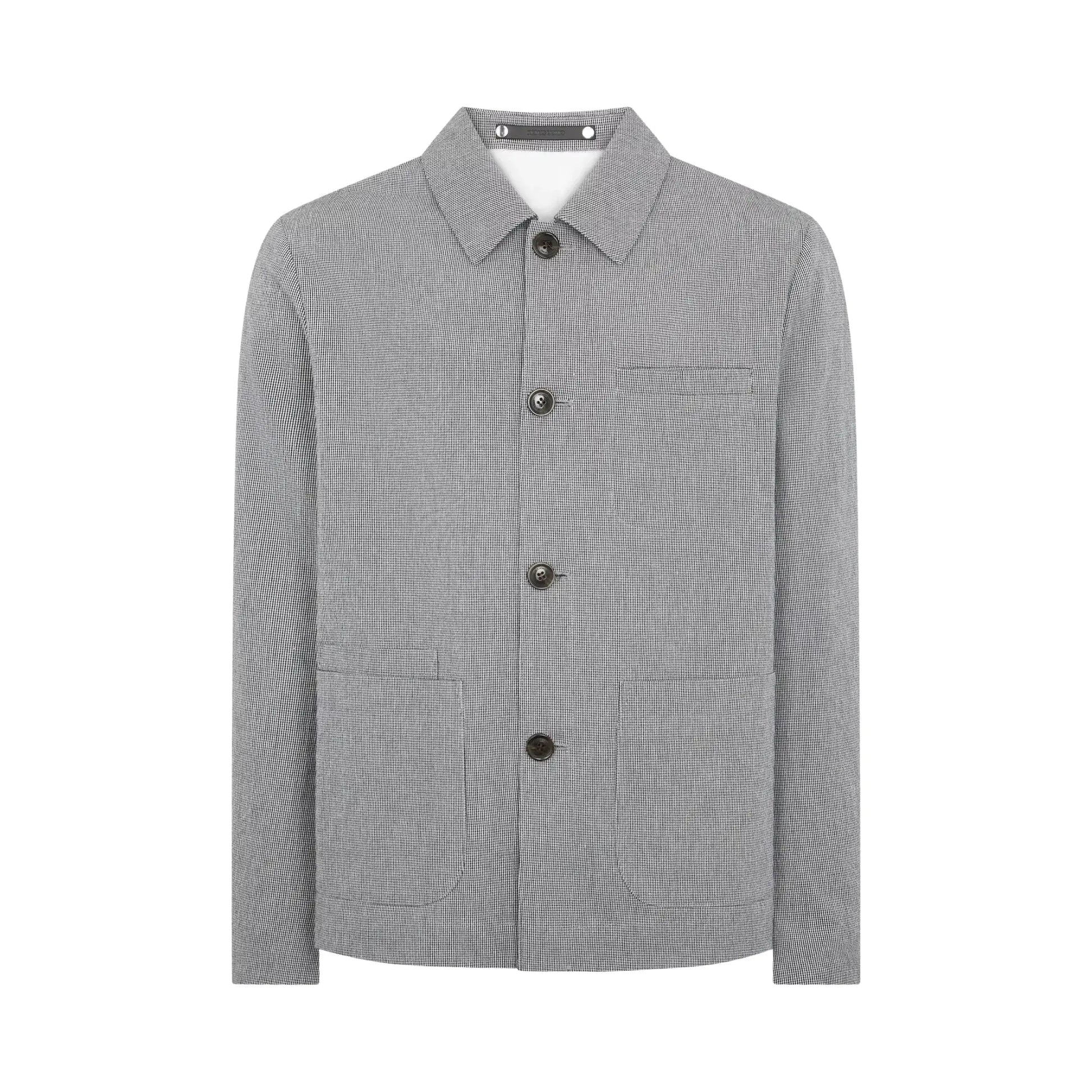 Buy Remus Uomo Keats Houndstooth Casual Coat - Blue | Bomber Jacketss at Woven Durham