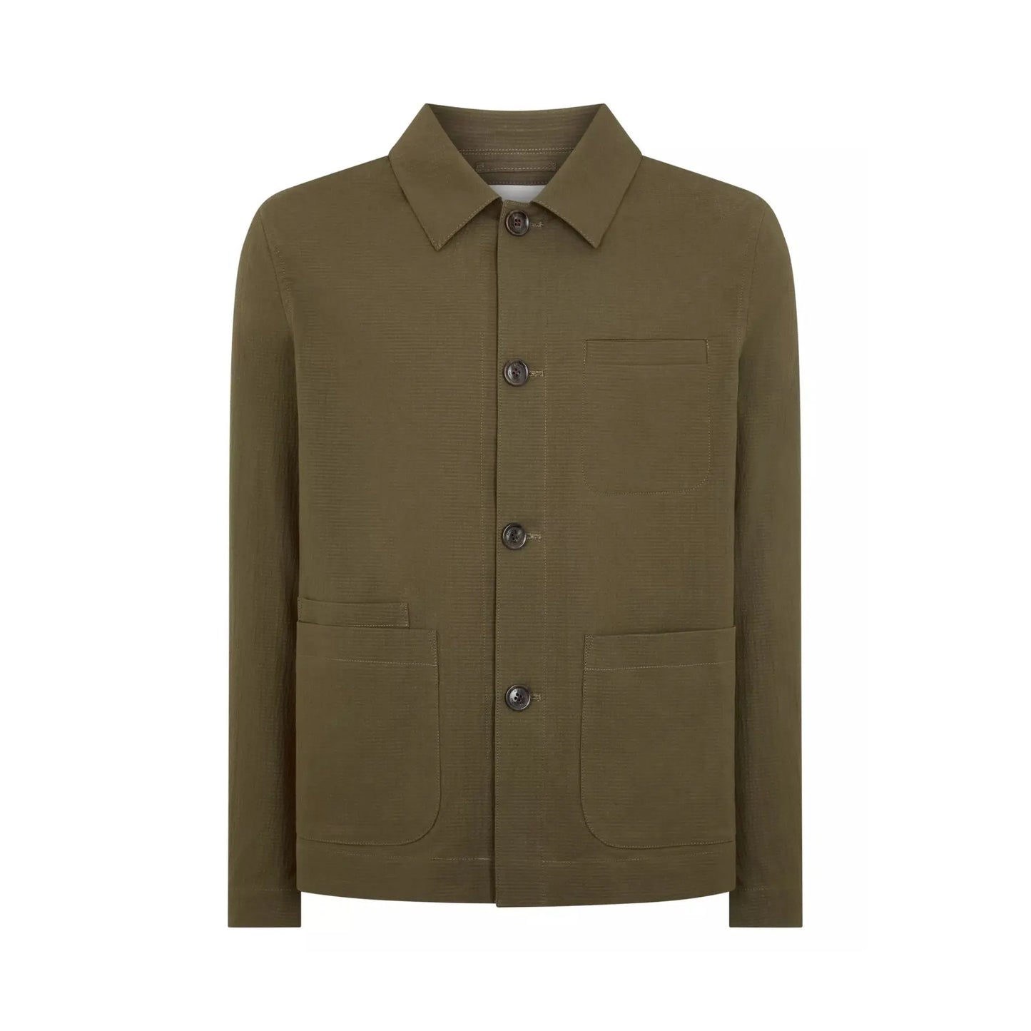 Buy Remus Uomo Keats Seersucker Casual Coat - Green | Bomber Jacketss at Woven Durham