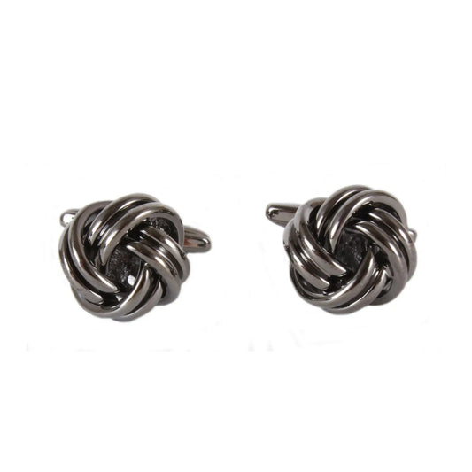 Buy Dalaco Knot Cufflinks - Gun Metal | Cufflinkss at Woven Durham