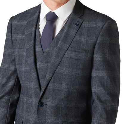 Buy Remus Uomo Larenzo Check Suit Jacket - Dark Grey | Suit Jacketss at Woven Durham