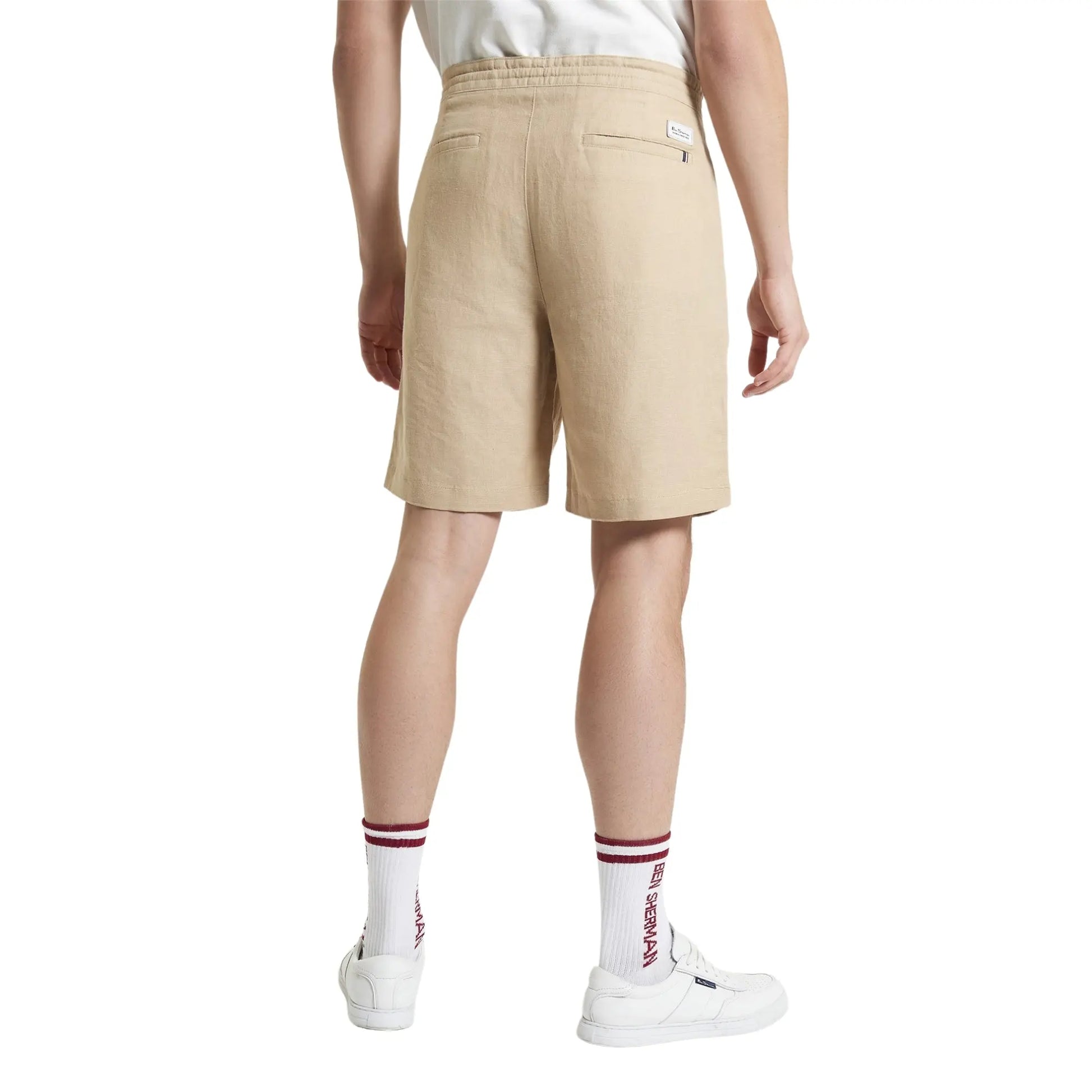 Buy Ben Sherman Linen Blend Draw String Short - Stone | Shortss at Woven Durham