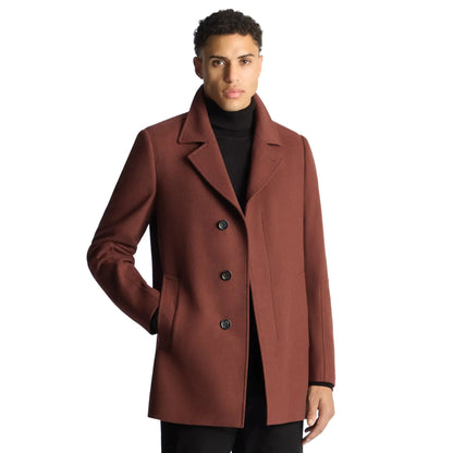 Buy Remus Uomo Lochlan Overcoat - Red | Overcoatss at Woven Durham