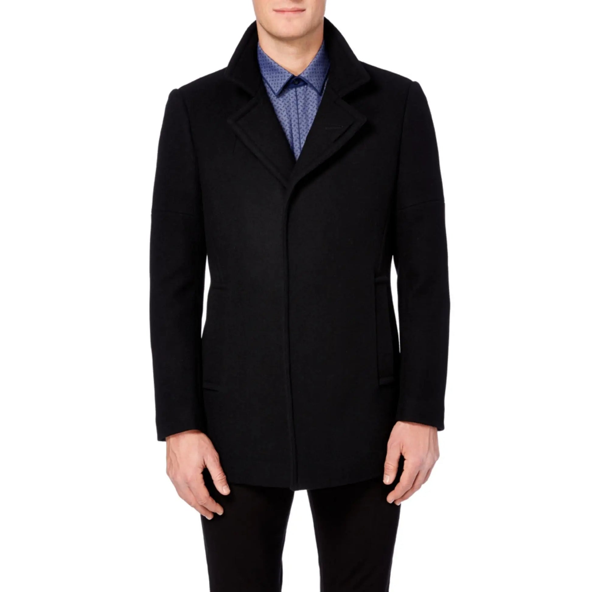 Buy Remus Uomo Lohman Wool Overcoat - Black | Coats & Jacketss at Woven Durham