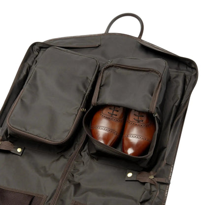 Buy Loake London Leather Suit Carrier - Dark Brown | Suit Carriers at Woven Durham