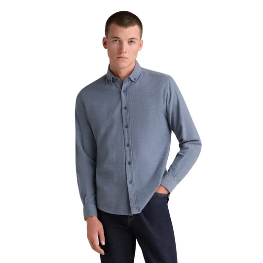 Buy Remus Uomo Long Sleeve Blue Casual Shirt | Long-Sleeved Shirtss at Woven Durham