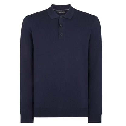 Buy Remus Uomo Long Sleeve Polo - Navy | Long-Sleeved Polo Shirtss at Woven Durham