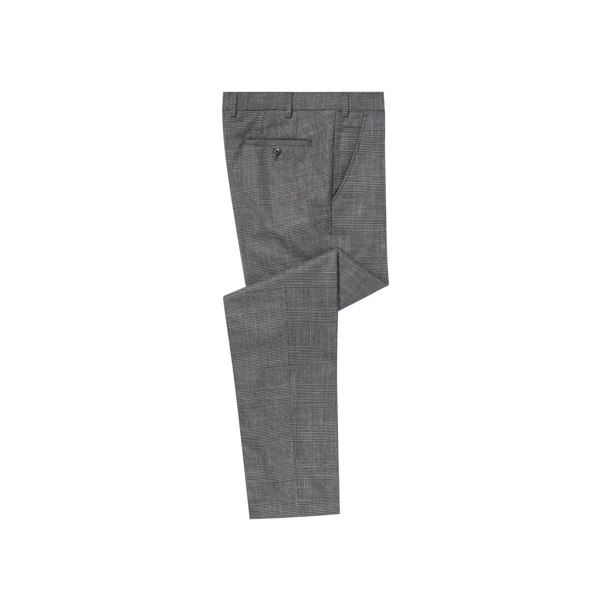Buy Remus Uomo Marino Prince of Wales Check Suit Trouser - Grey | Suit Trouserss at Woven Durham