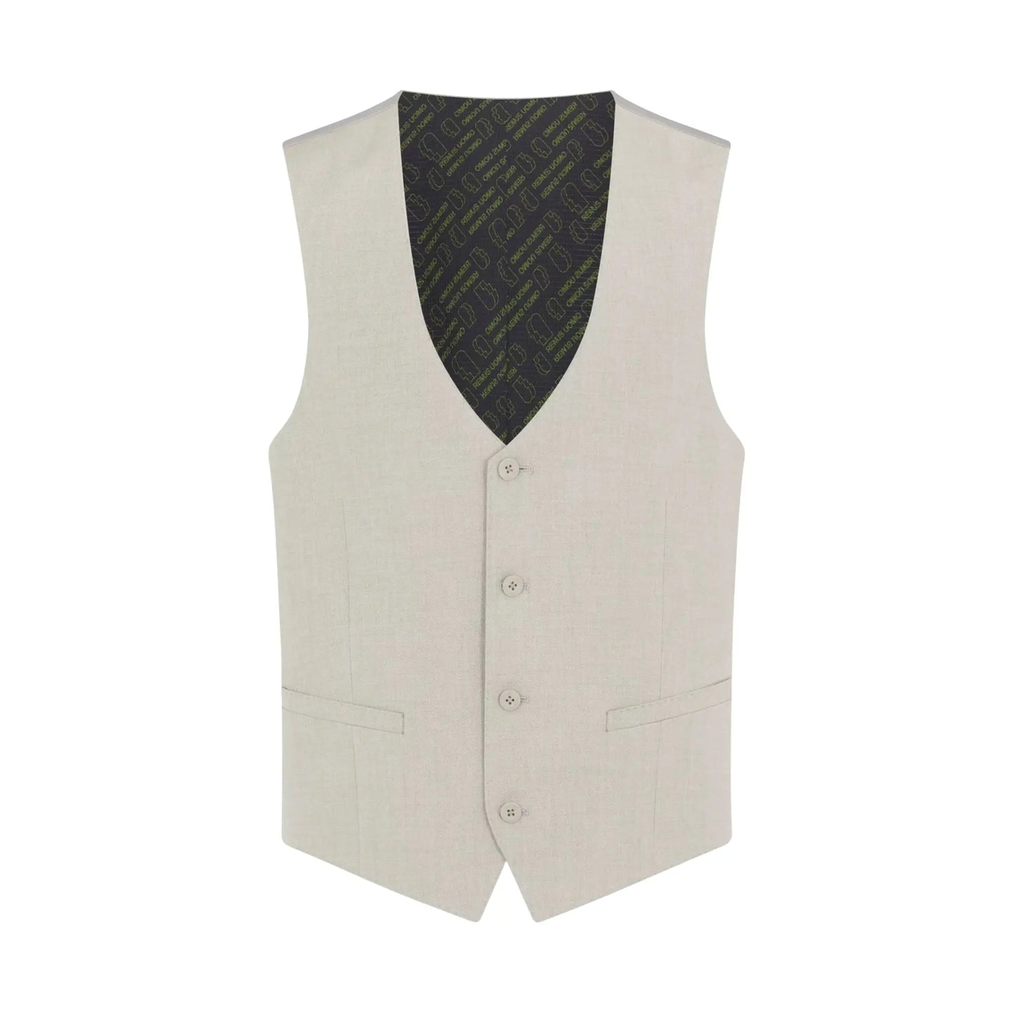 Buy Remus Uomo Mario Waistcoat - Stone | Suit Waistcoatss at Woven Durham