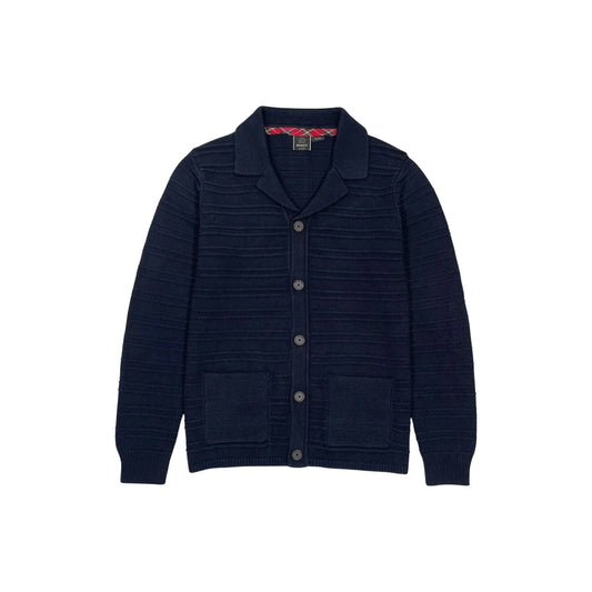 Buy Merc London Marsden Knit Jacket - Navy | Cardiganss at Woven Durham