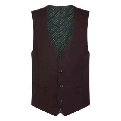 Buy Remus Uomo Massa Suit Waistcoat - Dark Red | Suit Waistcoatss at Woven Durham