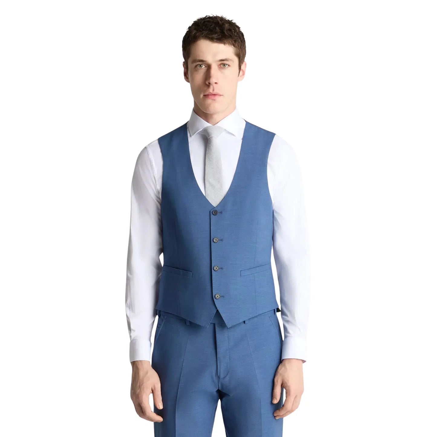 Buy Remus Uomo Massa Suit Waistcoat - Light Blue | Suit Waistcoatss at Woven Durham