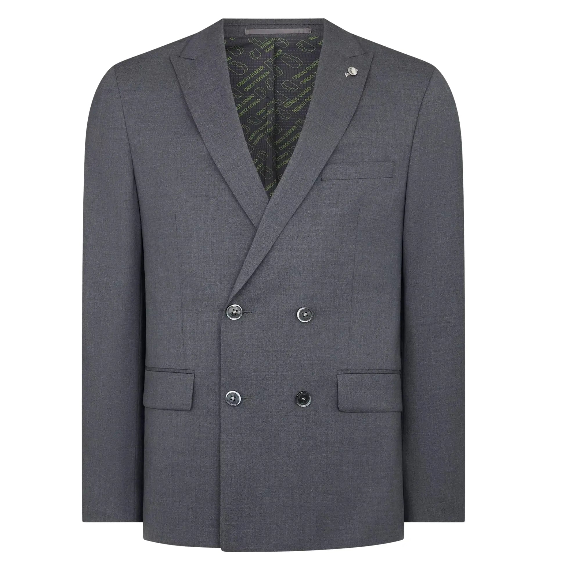 Buy Remus Uomo Massimo Wool Double-Breasted Jacket - Charcoal | Blazerss at Woven Durham