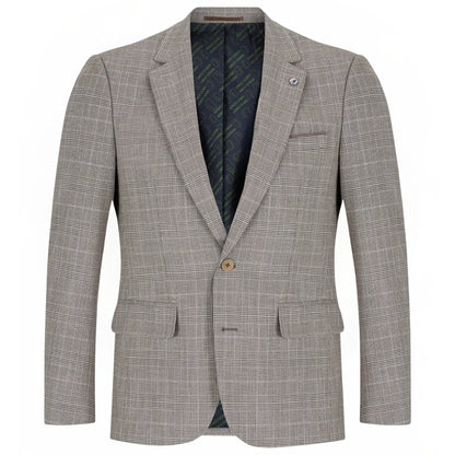 Buy Remus Uomo Matteo Prince of Wales Check Suit Jacket - Brown | Suit Jacketss at Woven Durham