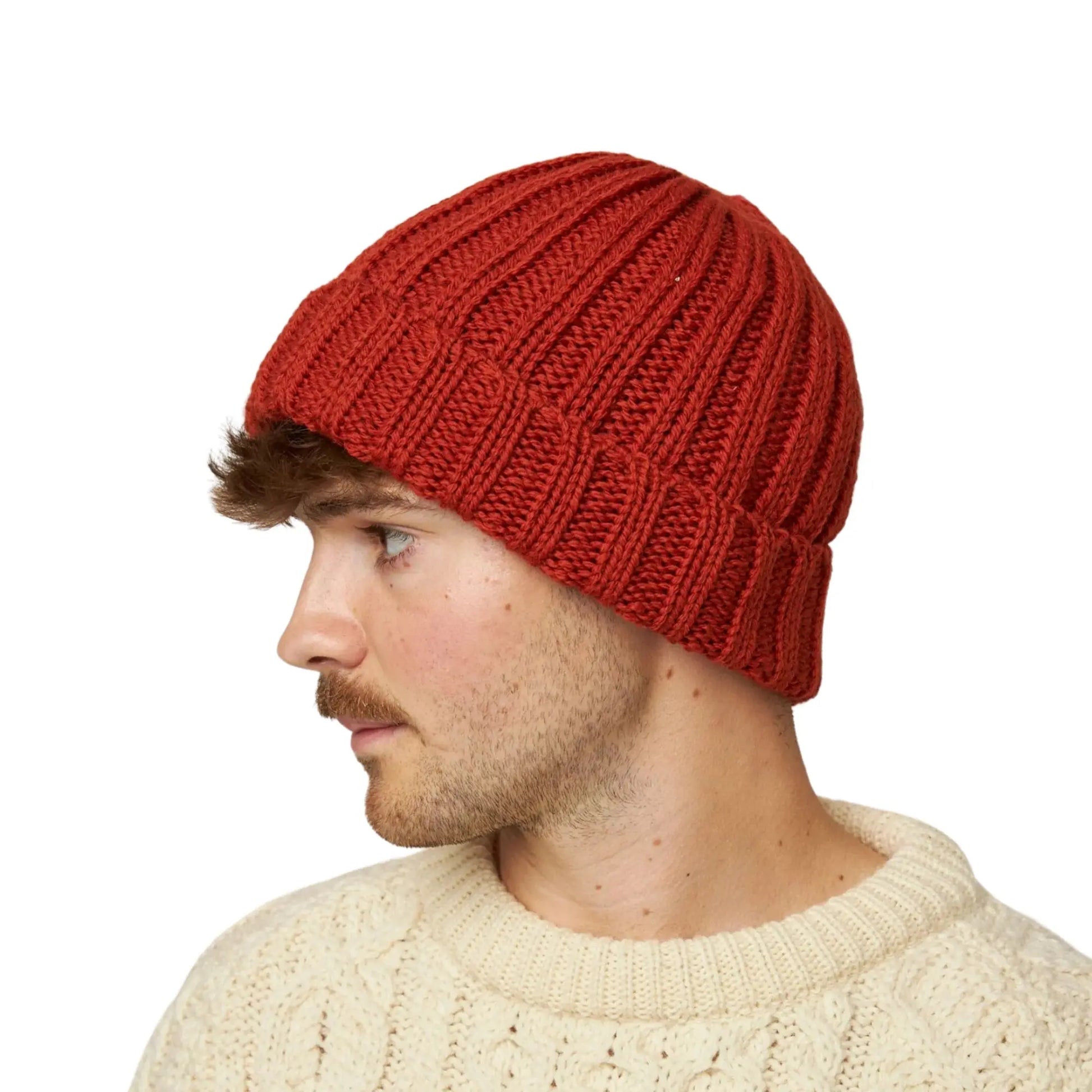 Buy Peregrine Milliner Orange Ribbed Beanie | Wool Hatss at Woven Durham