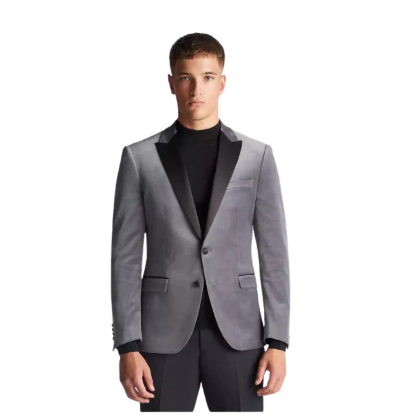 Buy Remus Uomo Monti Velvet Jacket - Grey | Blazerss at Woven Durham