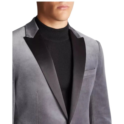 Buy Remus Uomo Monti Velvet Jacket - Grey | Blazerss at Woven Durham