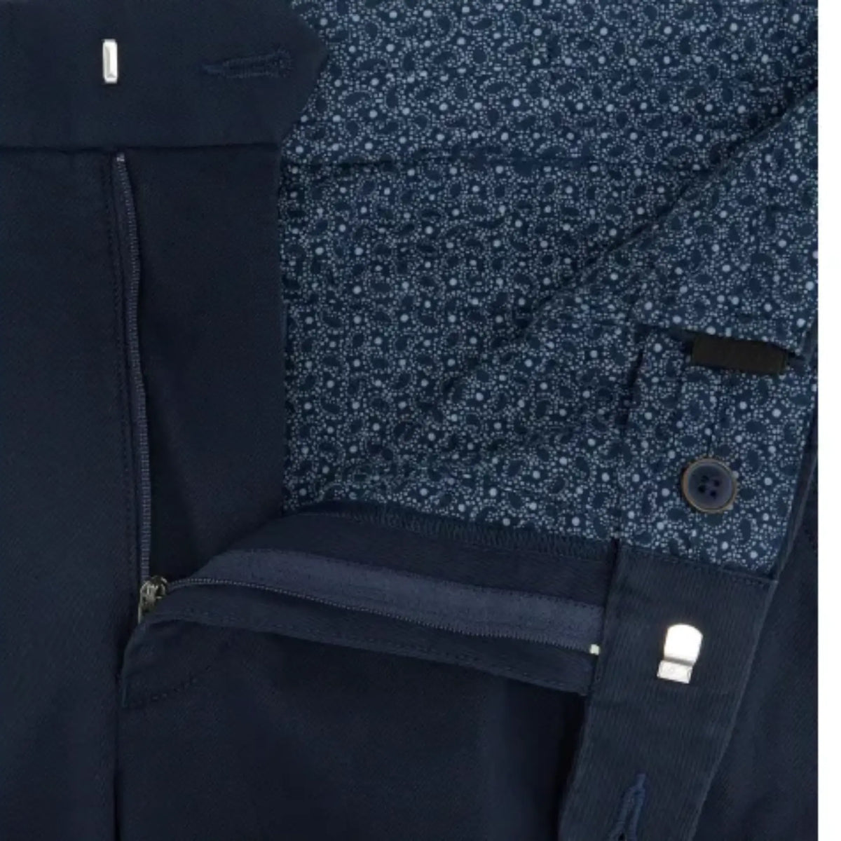 Buy Daniel Grahame Navy Driscoll Chino | Suit Trouserss at Woven Durham